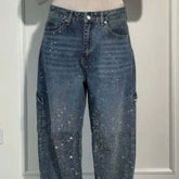 Shiny Wide-Leg Women’s Jeans